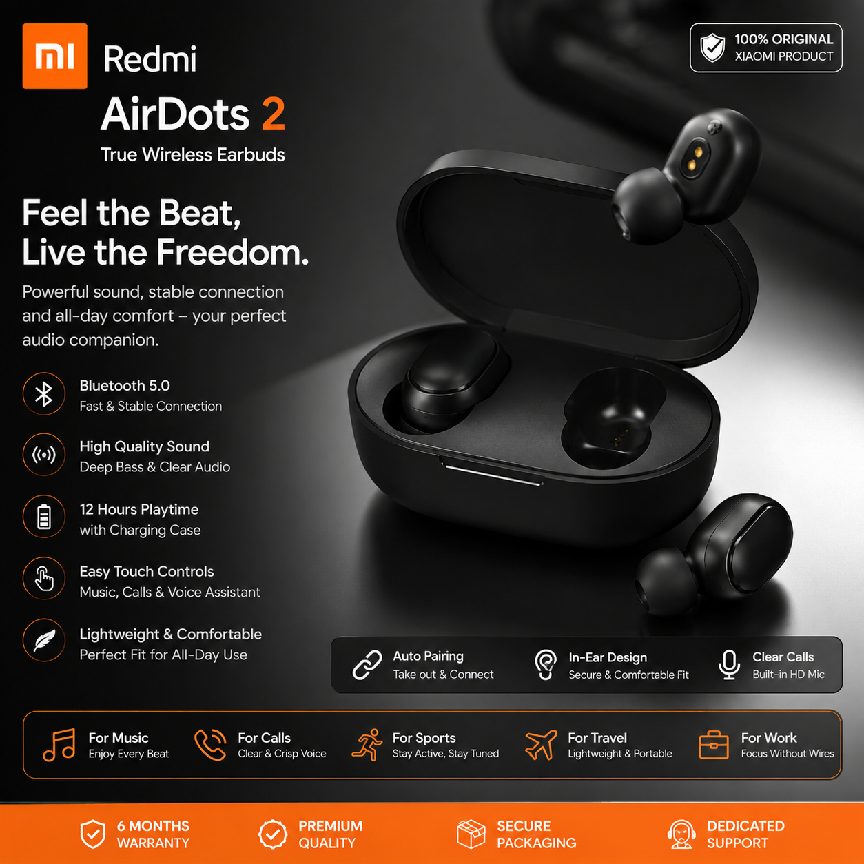 🎧 New Mi Redmi Airdots 2 Original Wireless Earphones 🔥✨